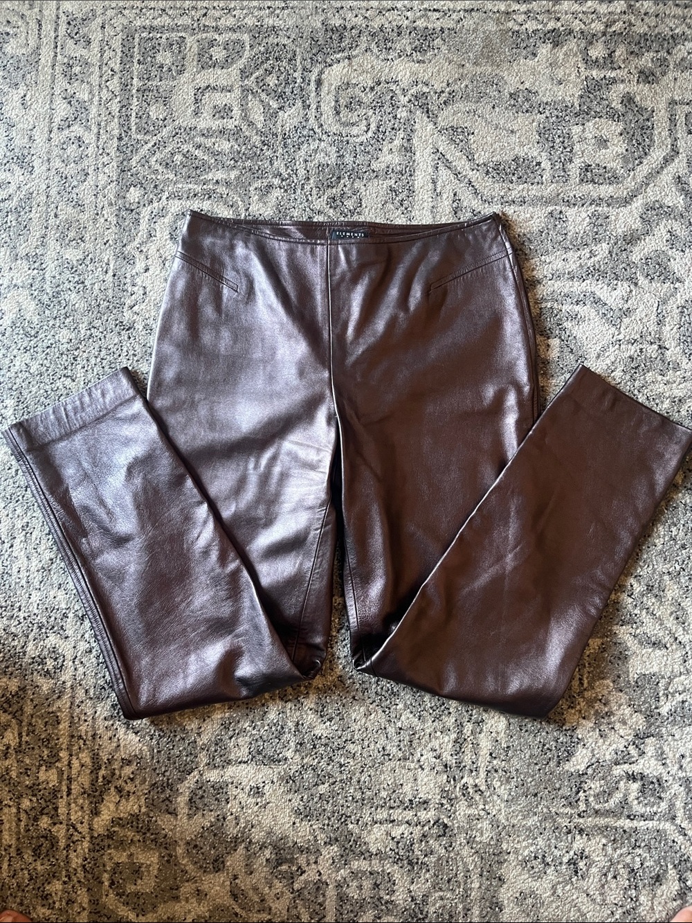 Elements Escada Brown Leather Pants